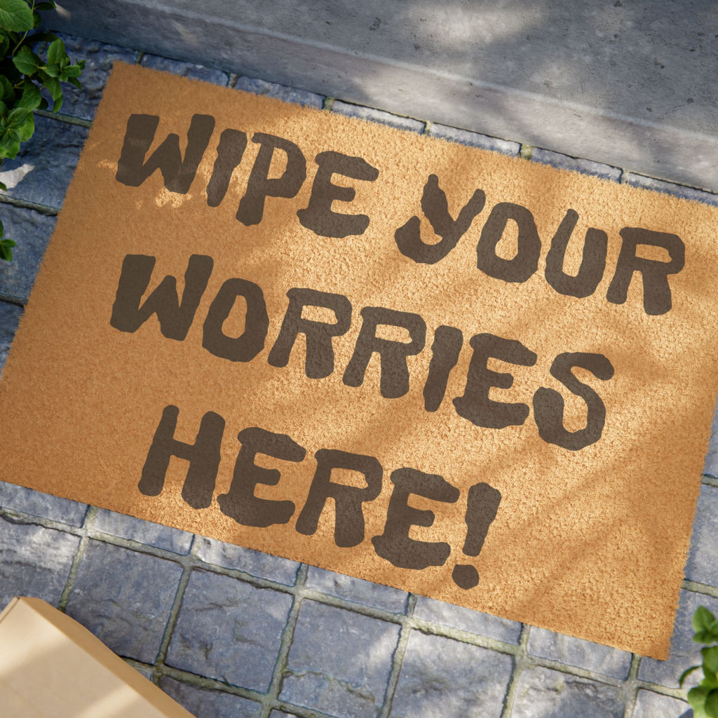 Doormat — "Less Worry More Wander" Outdoor Welcome Mat