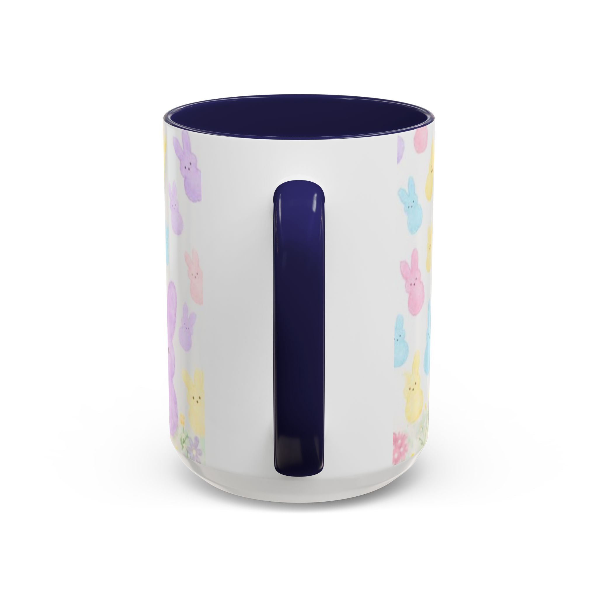 Pastel Peeps Easter Coffee Mug — Cute Bunny Pattern Accent Mug (11/15oz)