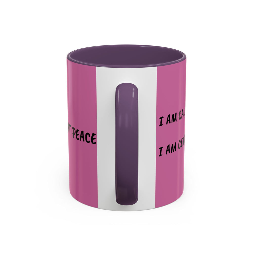 Hedgehog Sunflower Coffee Mug — "I Am At Peace" Accent Ceramic Mug