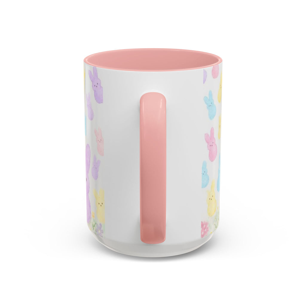Pastel Peeps Easter Coffee Mug — Cute Bunny Pattern Accent Mug (11/15oz)