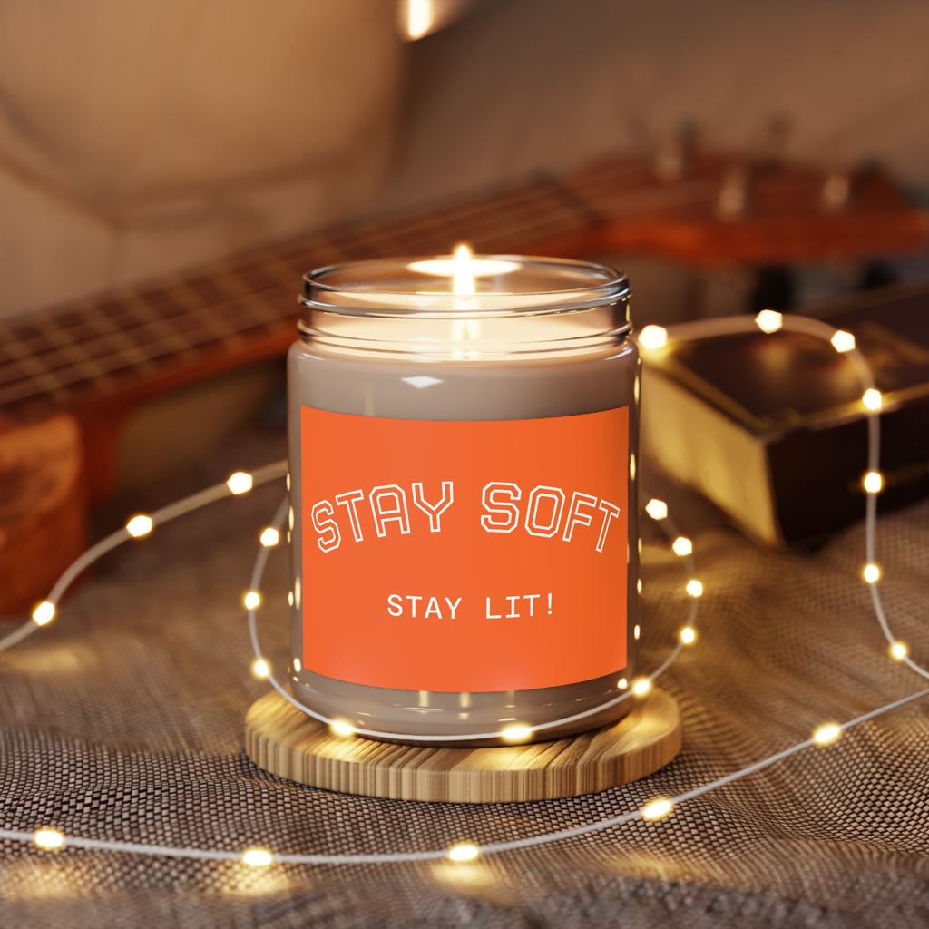 Stay Soft Soy Candle – 9oz Scented Jar (Stay Lit!)