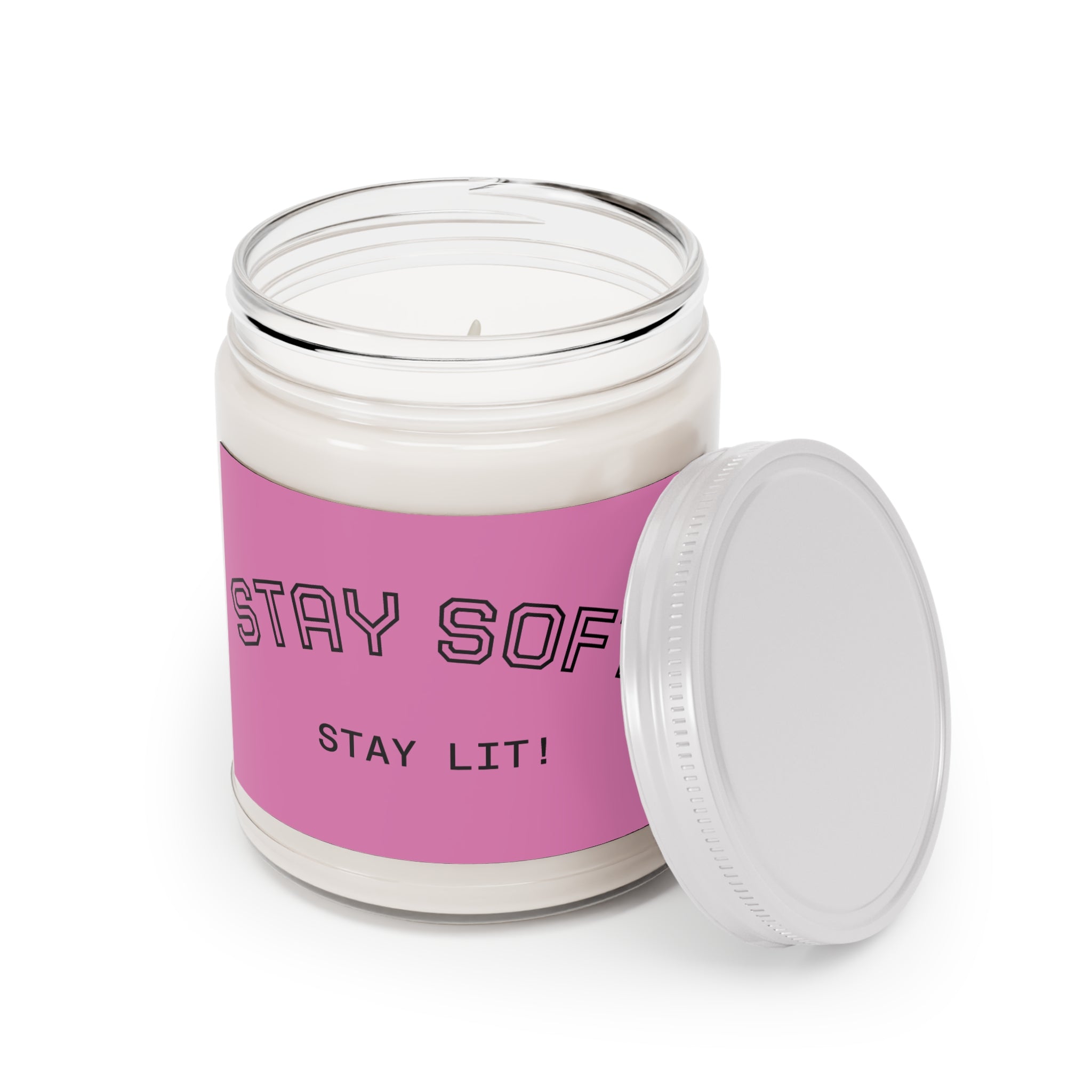 Stay Soft Soy Candle – 9oz Scented Jar (Stay Lit!)