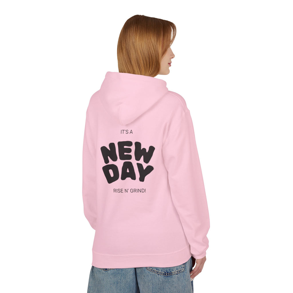 New Day Hoodie — Sunrise Motivation Graphic Pullover