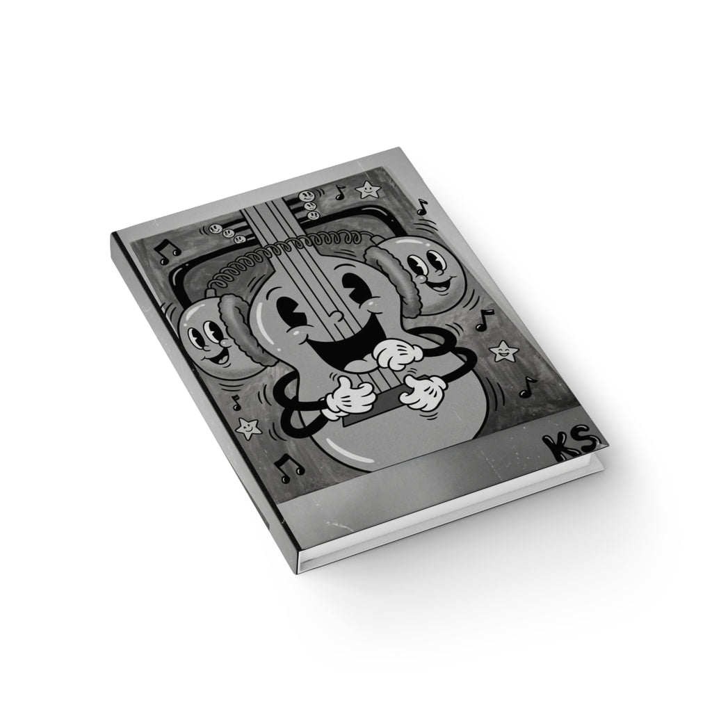 Music Lover Journal - Cute Guitar Character Ruled Notebook