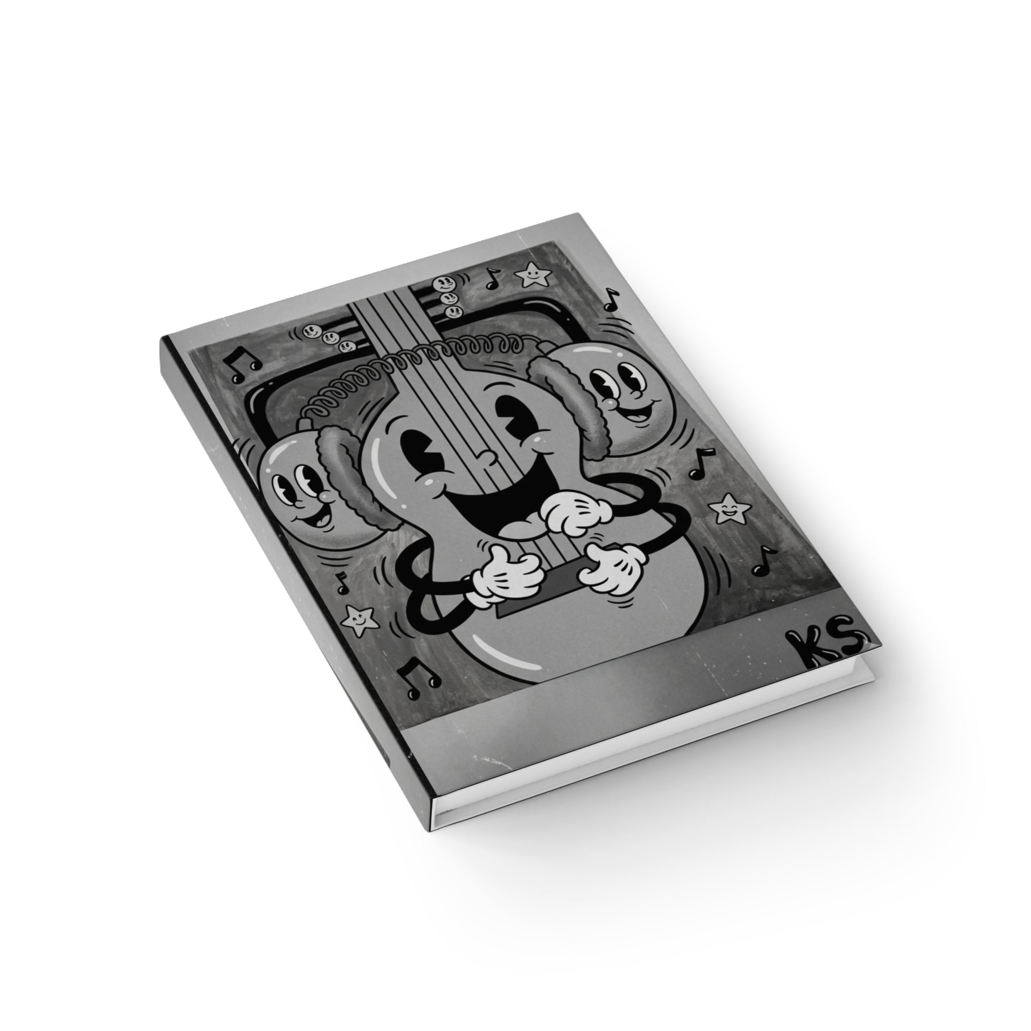 Music Lover Journal - Cute Guitar Character Ruled Notebook