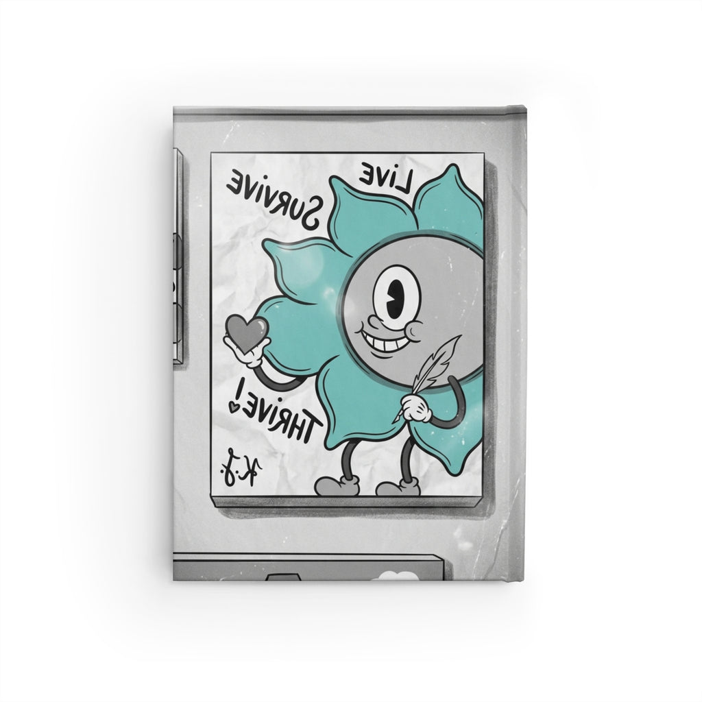 Blue Flower "Live Survive & Thrive”-k.L Ruled Journal