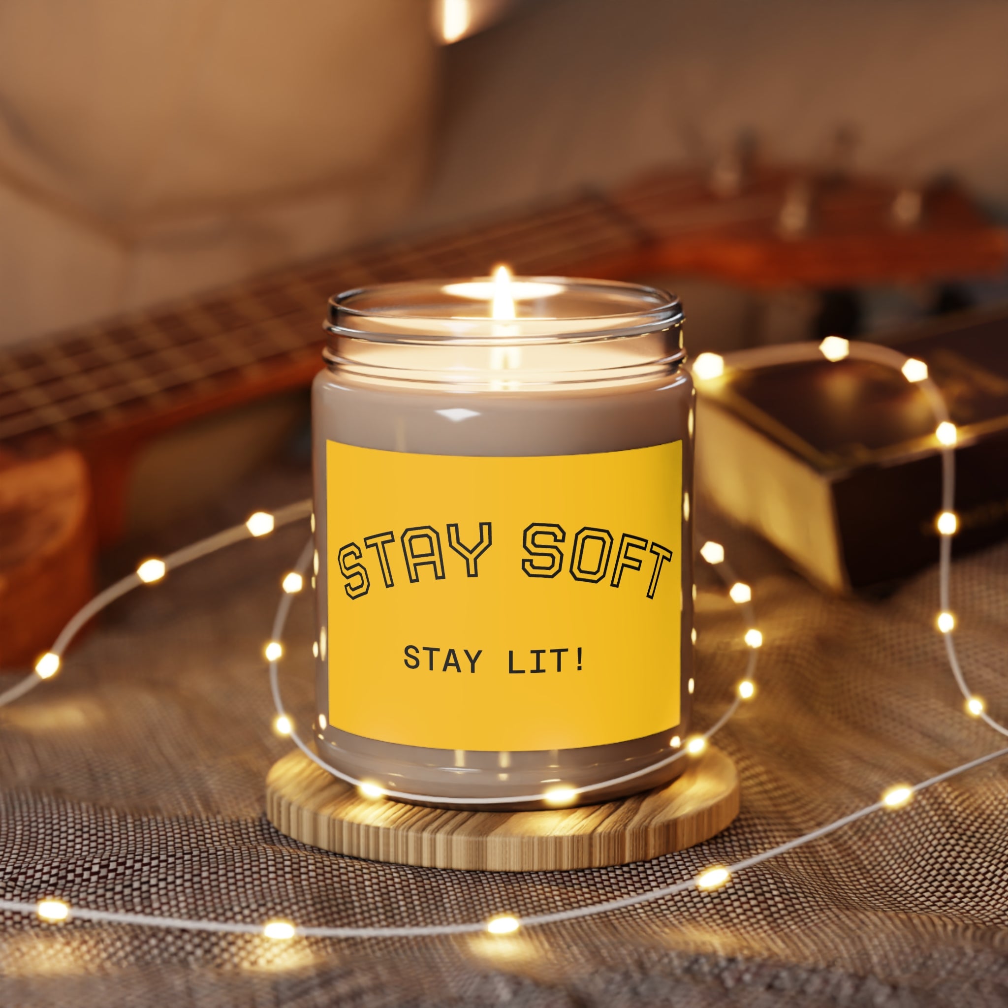 Stay Soft Soy Candle – 9oz Scented Jar (Stay Lit!)