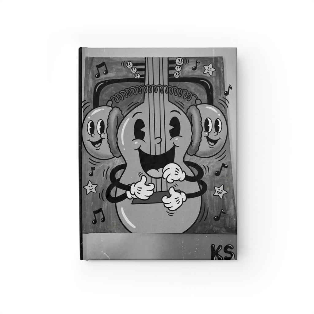 Music Lover Journal - Cute Guitar Character Ruled Notebook