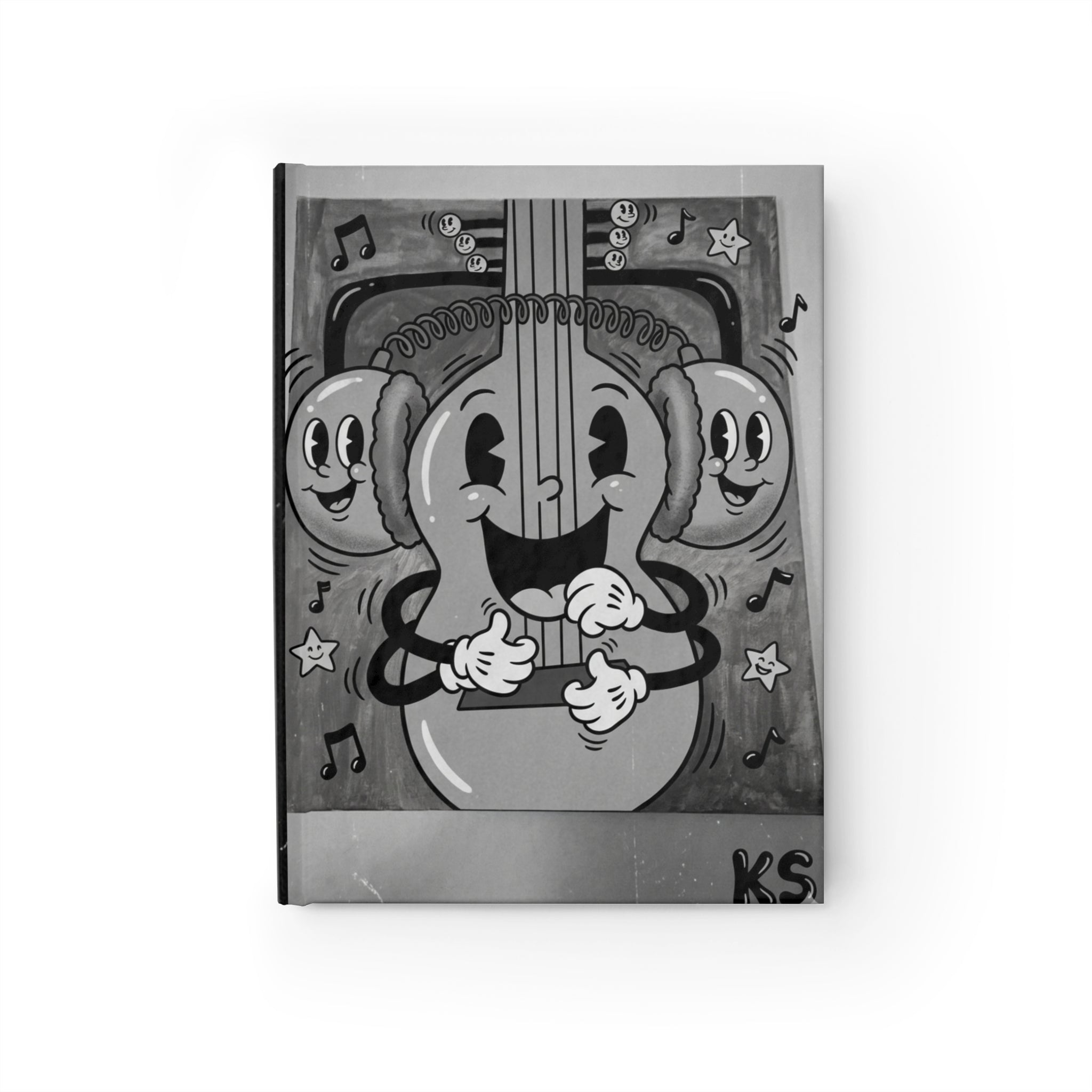 Music Lover Journal - Cute Guitar Character Ruled Notebook
