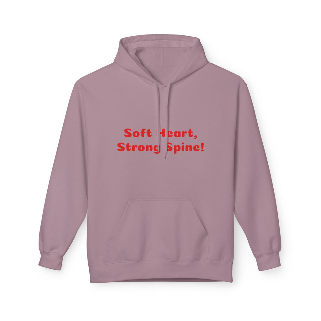 Spine & Blossoms Hoodie — "Soft Heart, Strong Spine!" Graphic Pullover