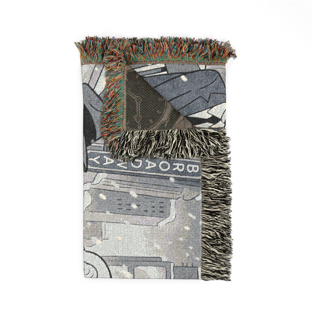 Vintage Movie Night Woven Blanket — Retro Film Stars Throw for Cozy Home & Gifts