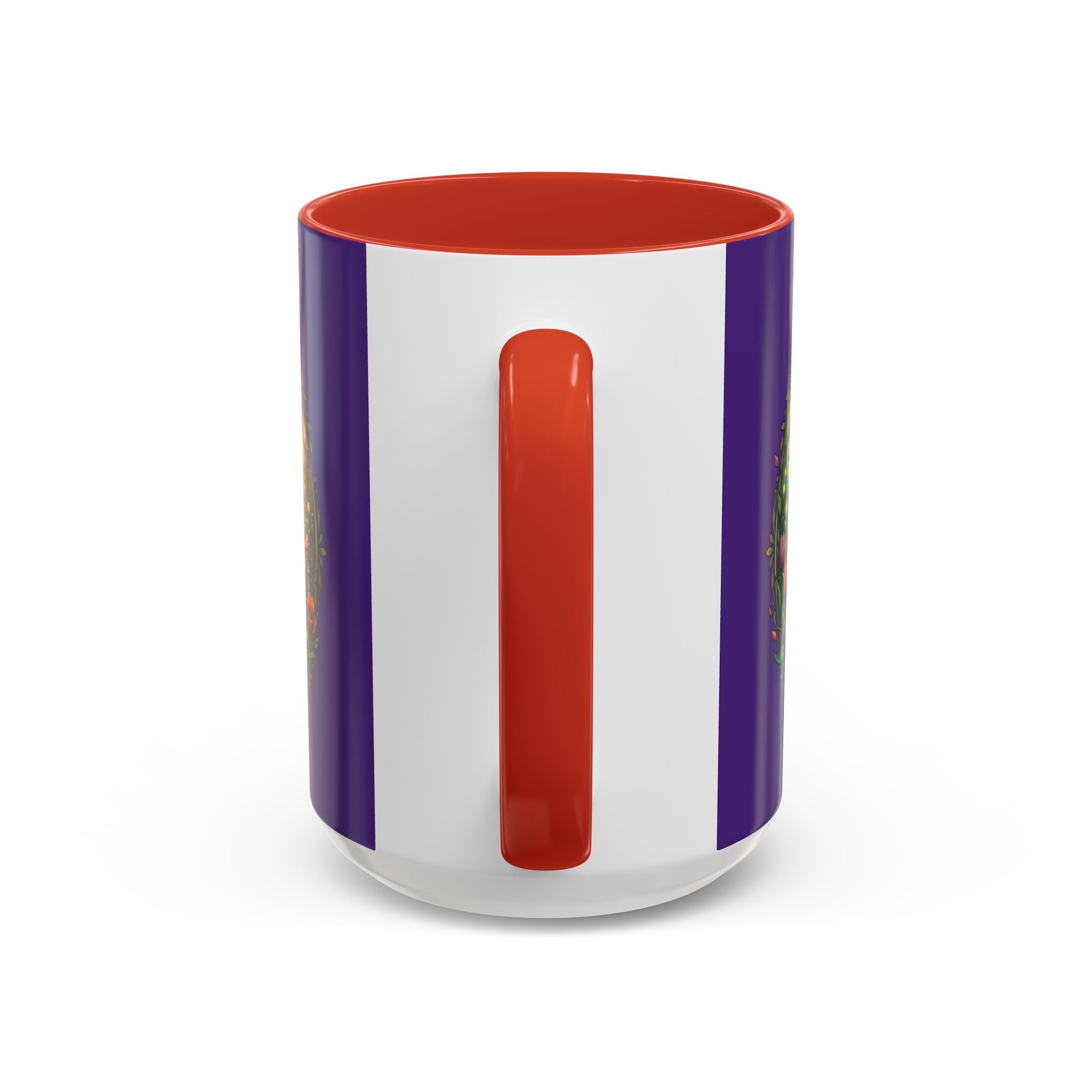 Elephant & Tulips Accent Coffee Mug — Floral Elephant Ceramic Mug (11/15oz)