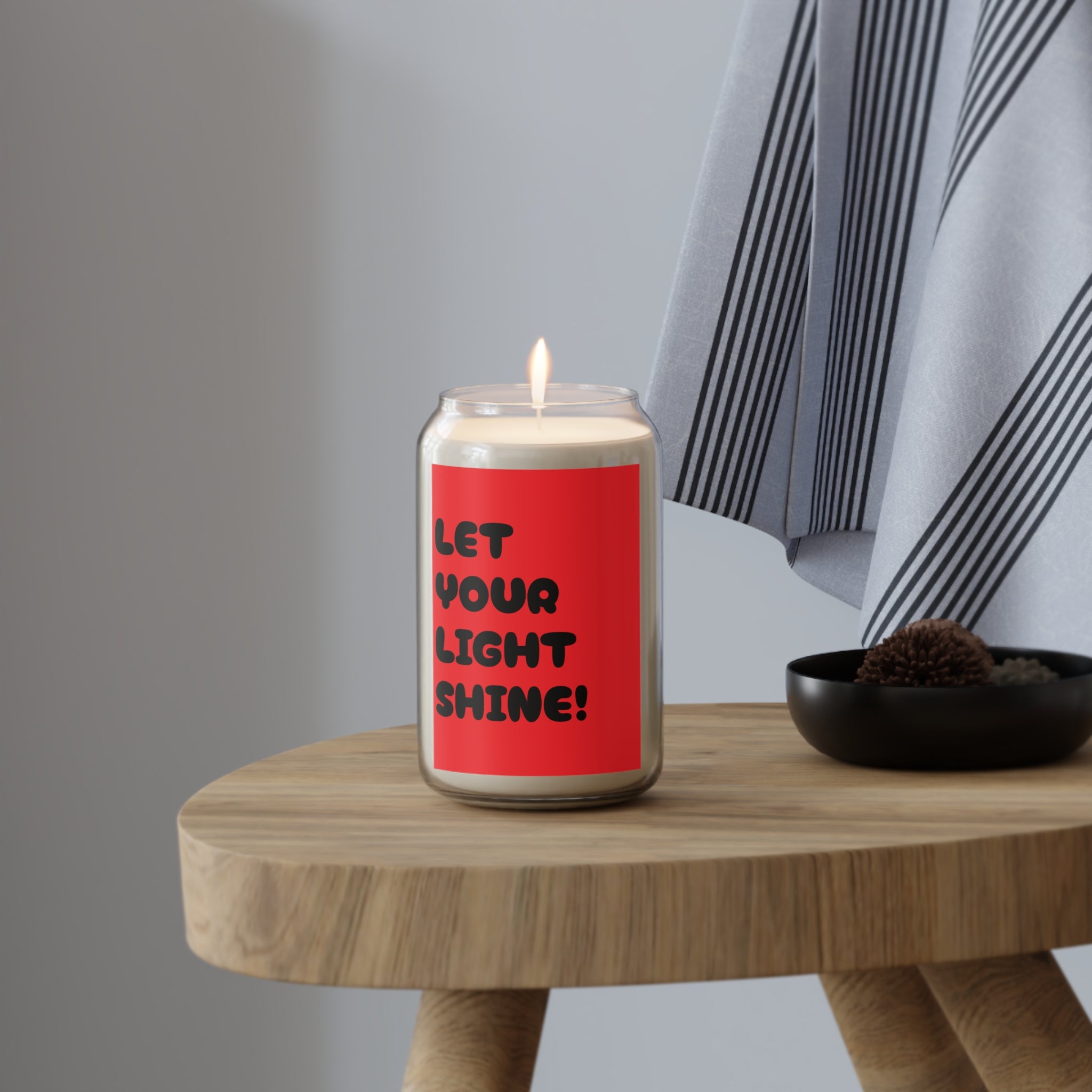 Let Your Light Shine Scented Soy Candle — 13.75 oz Inspirational Red Label