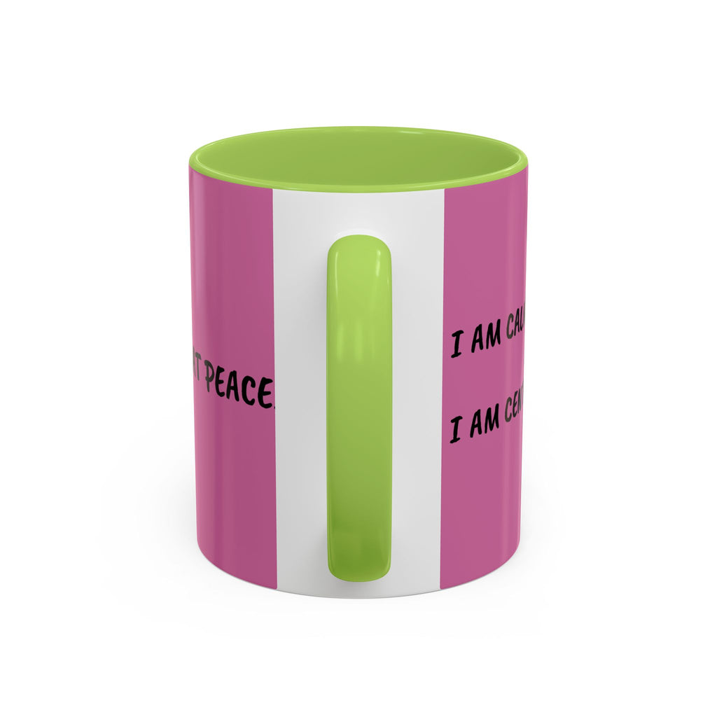 Hedgehog Sunflower Coffee Mug — "I Am At Peace" Accent Ceramic Mug