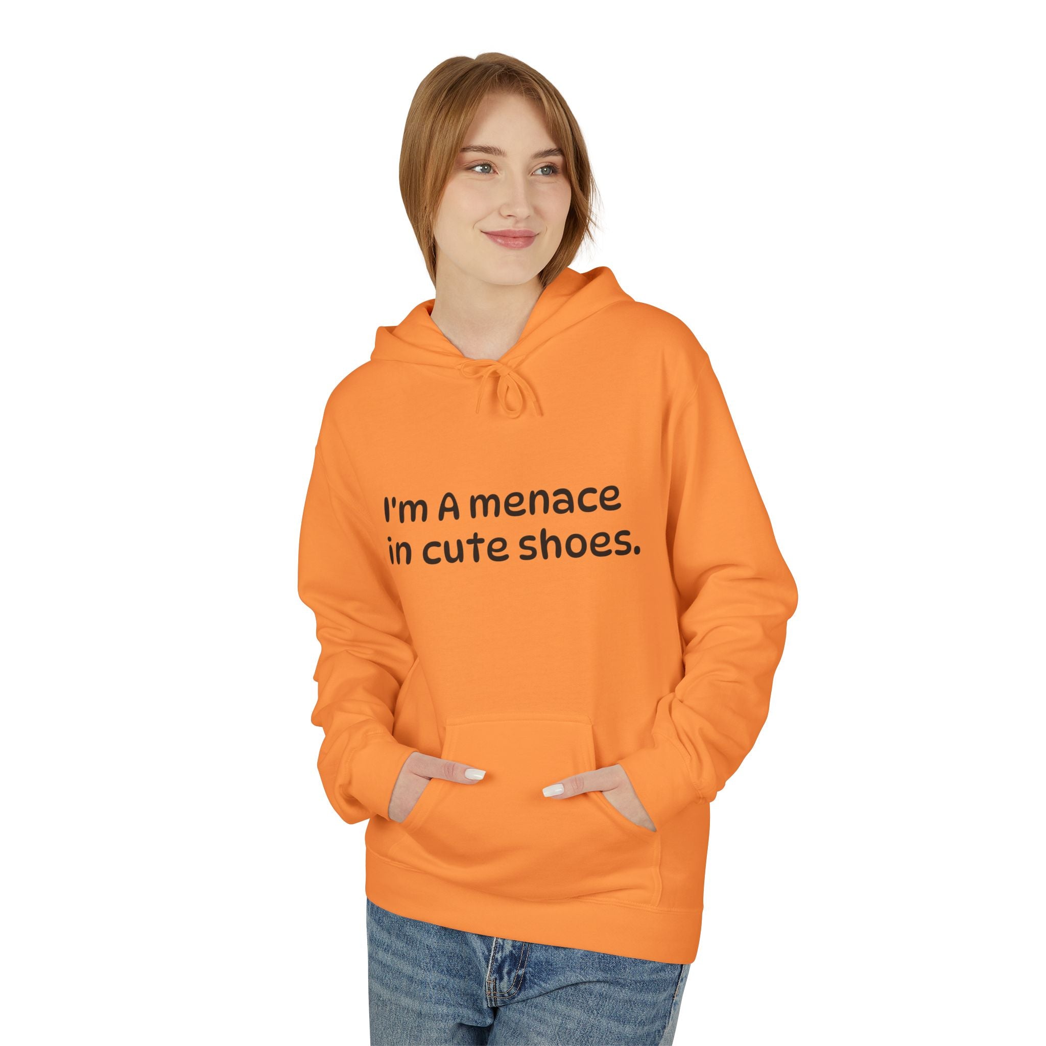 Hoodie - "I'm a Menace in Cute Shoes" Floral Pop Art Graphic Hoodie