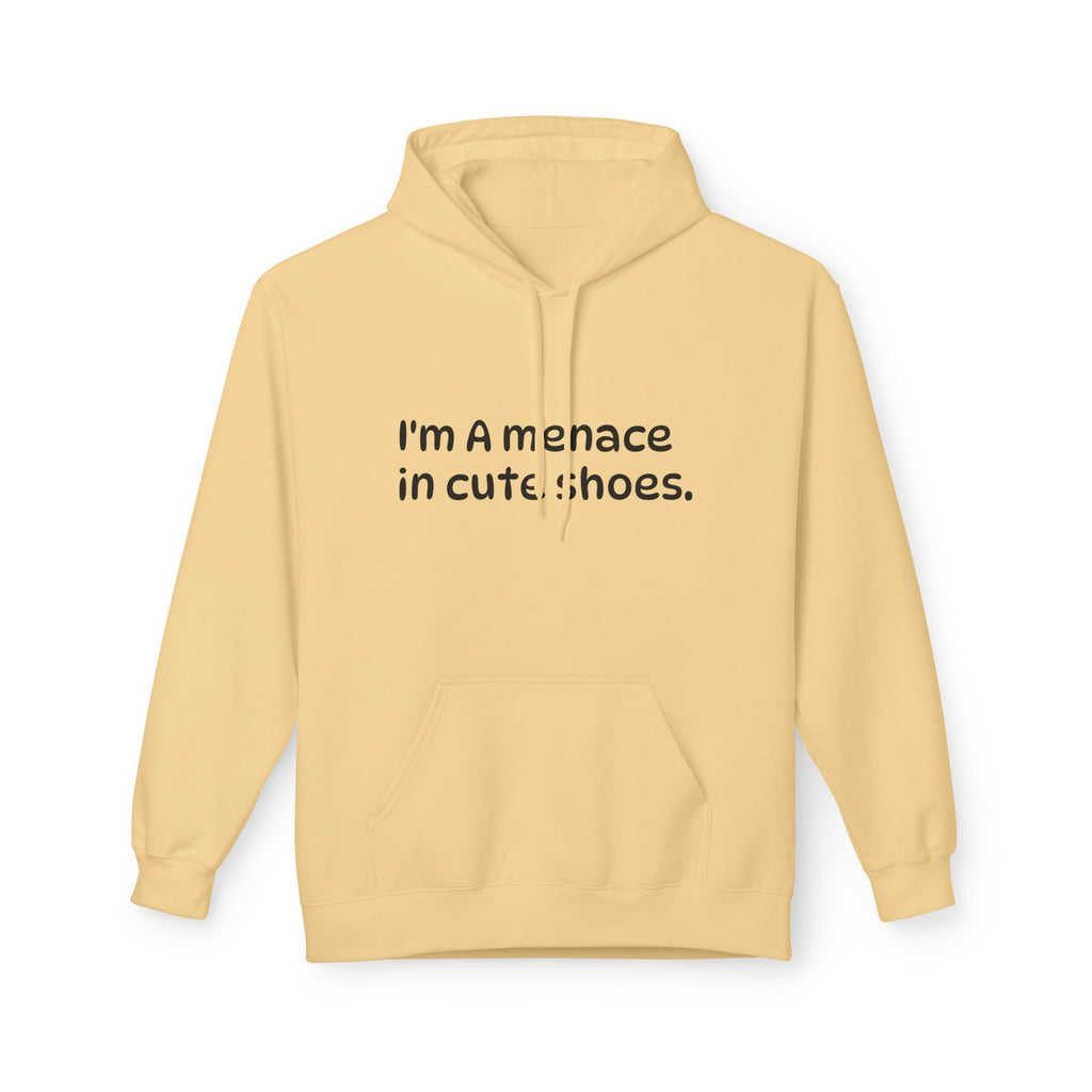 Hoodie - "I'm a Menace in Cute Shoes" Floral Pop Art Graphic Hoodie