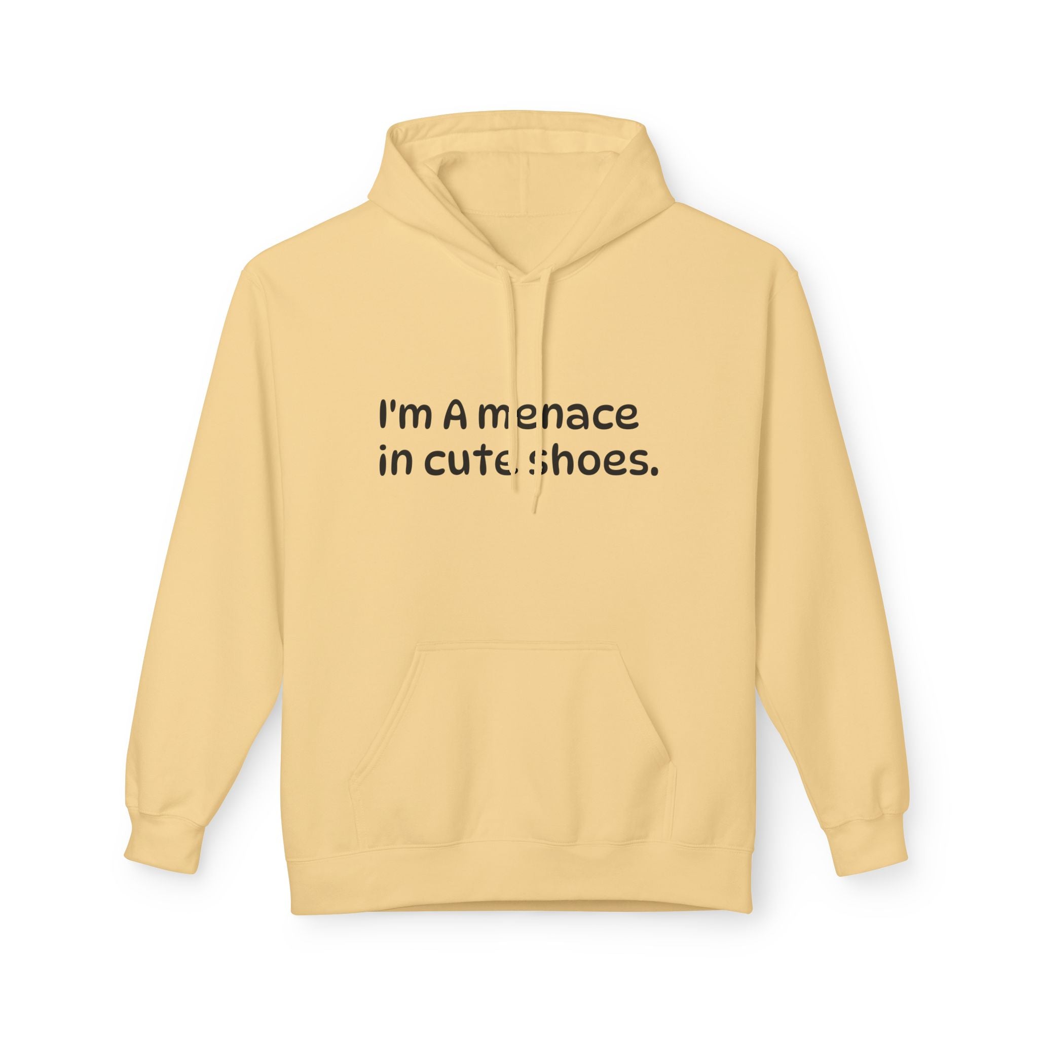 Hoodie - "I'm a Menace in Cute Shoes" Floral Pop Art Graphic Hoodie