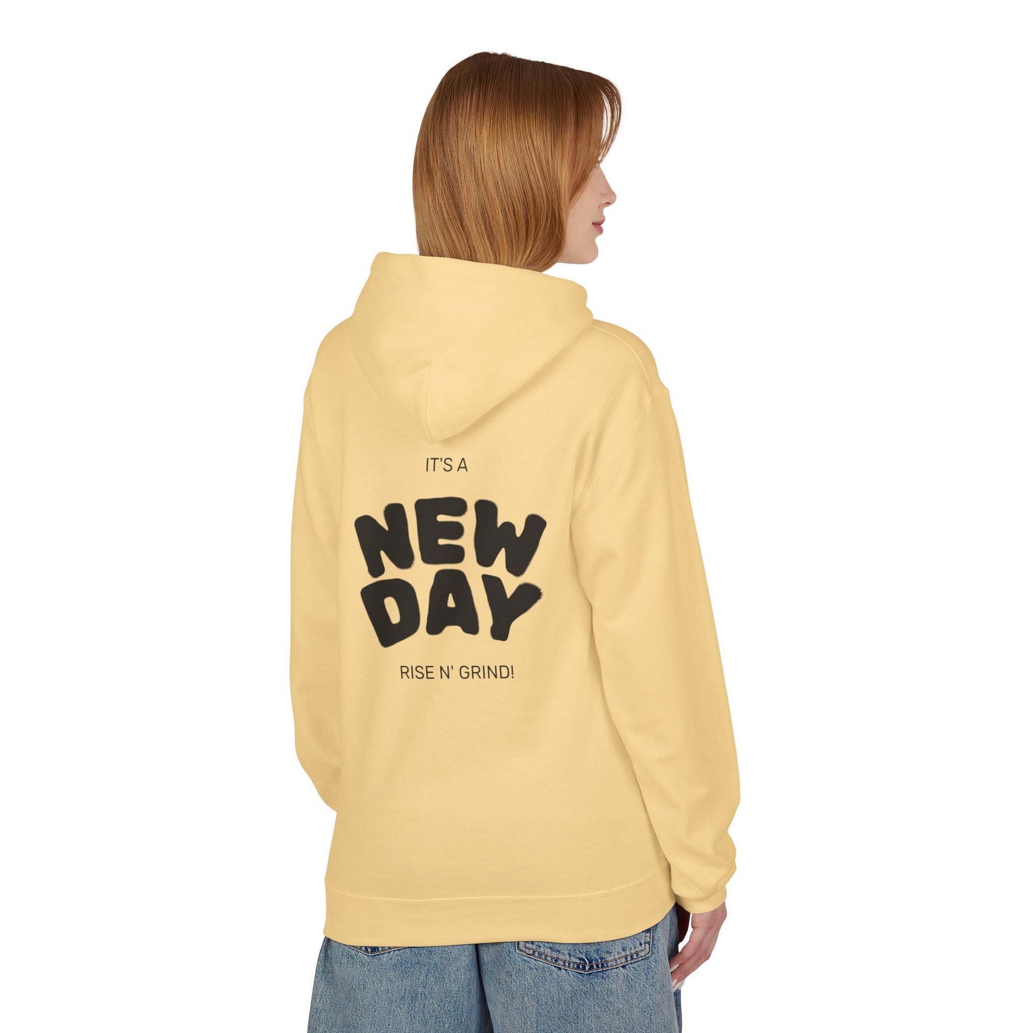 New Day Hoodie — Sunrise Motivation Graphic Pullover