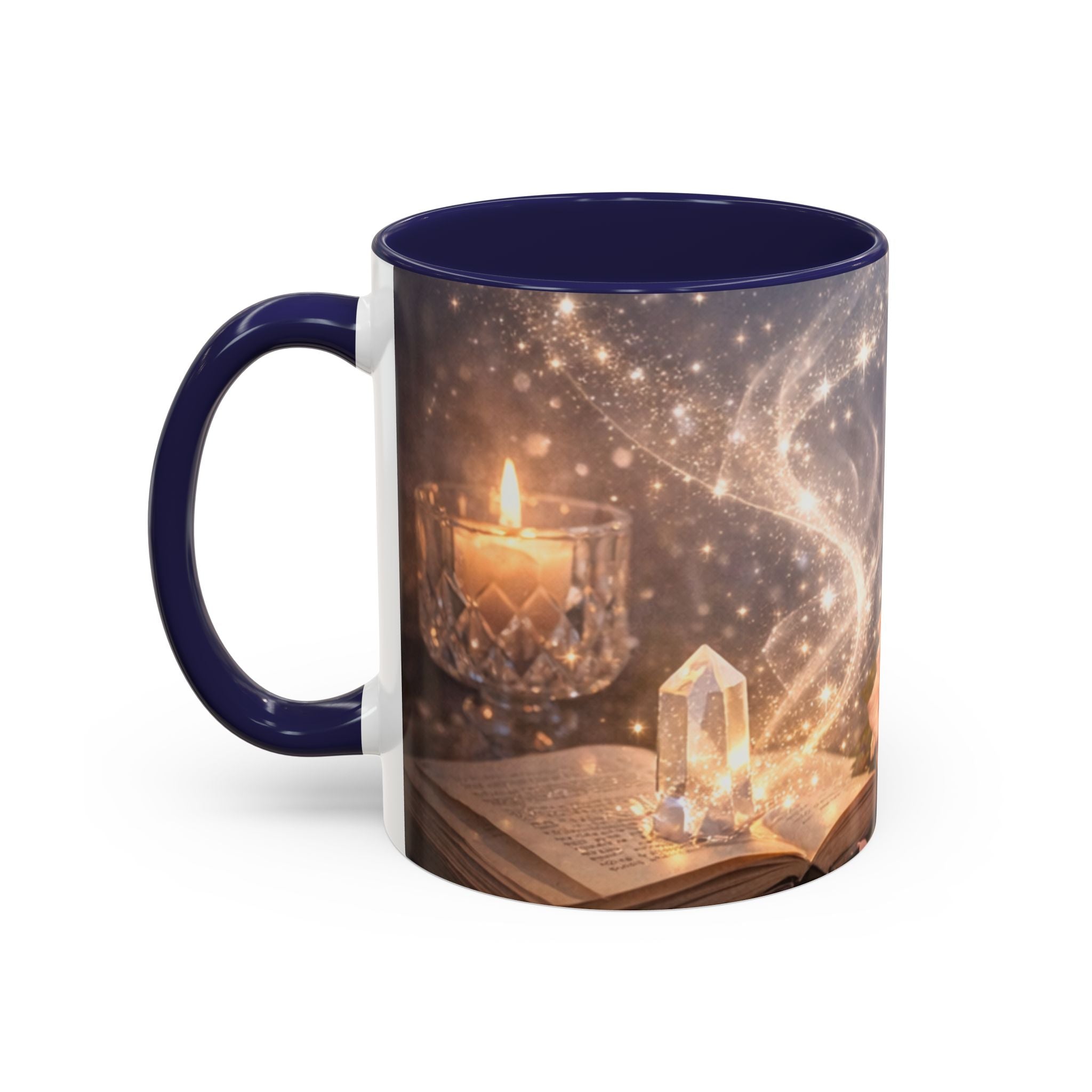 Vintage Rose & Perfume Accent Coffee Mug — Sparkling Floral 11/15oz