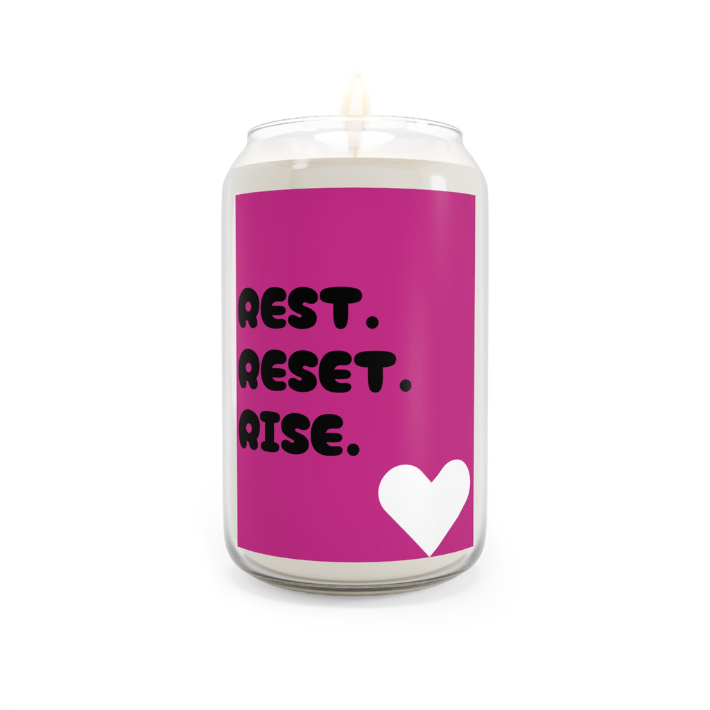Rest Reset Rise Soy Candle — 13.75 oz Scented Candle with Heart