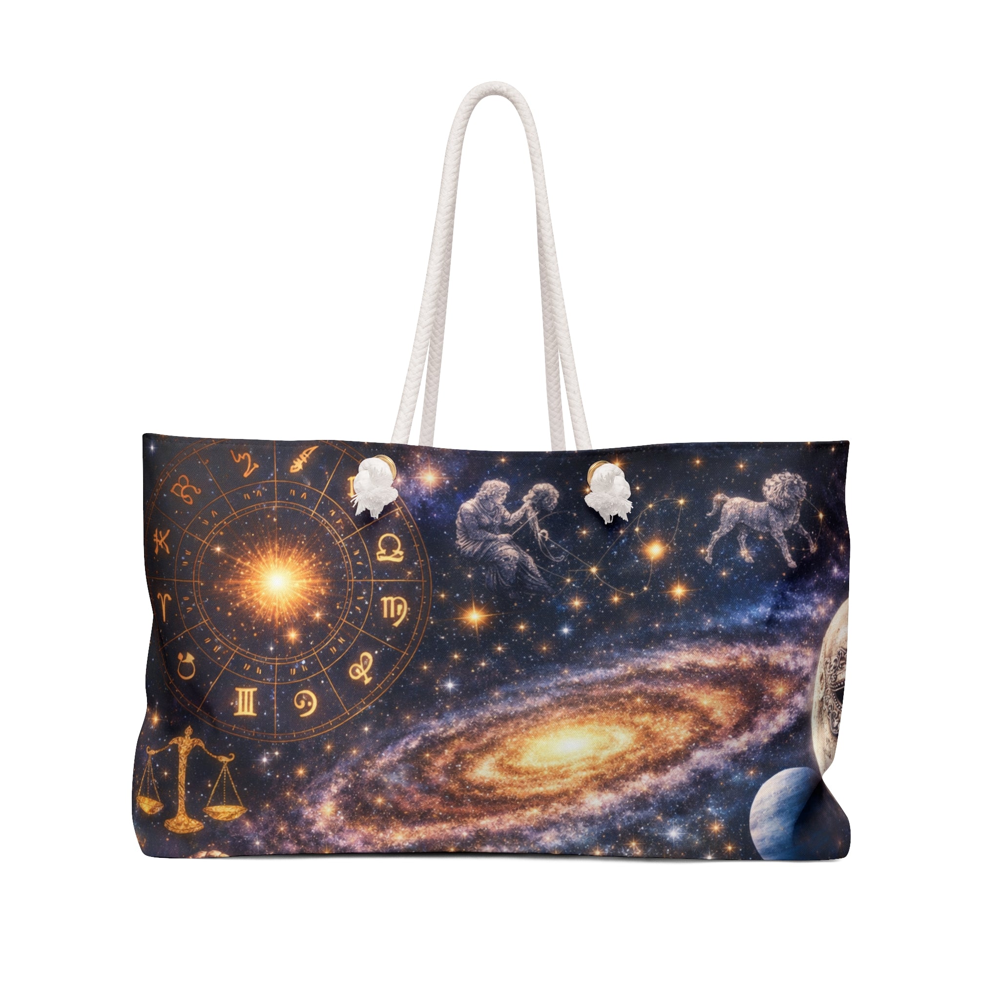 Astrology Galaxy Weekender Bag – Zodiac Constellation Travel Tote