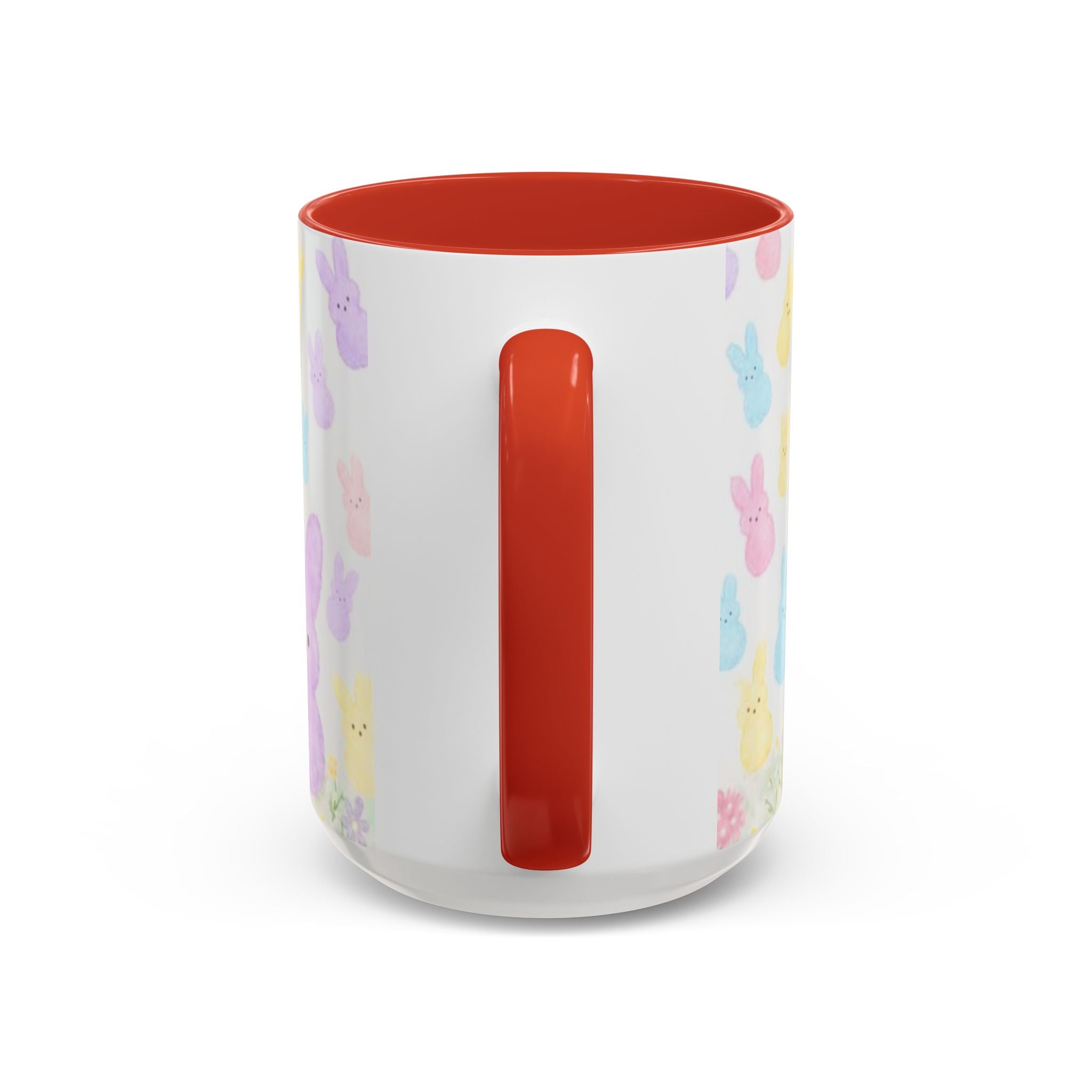 Pastel Peeps Easter Coffee Mug — Cute Bunny Pattern Accent Mug (11/15oz)