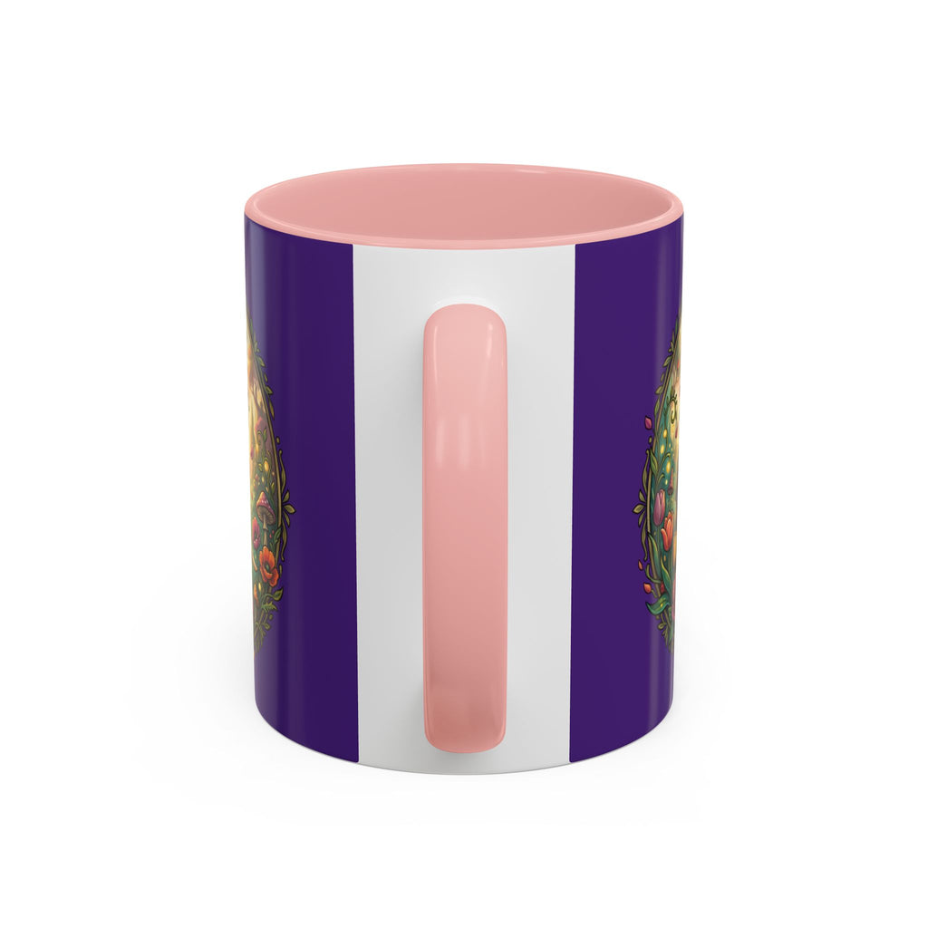 Elephant & Tulips Accent Coffee Mug — Floral Elephant Ceramic Mug (11/15oz)