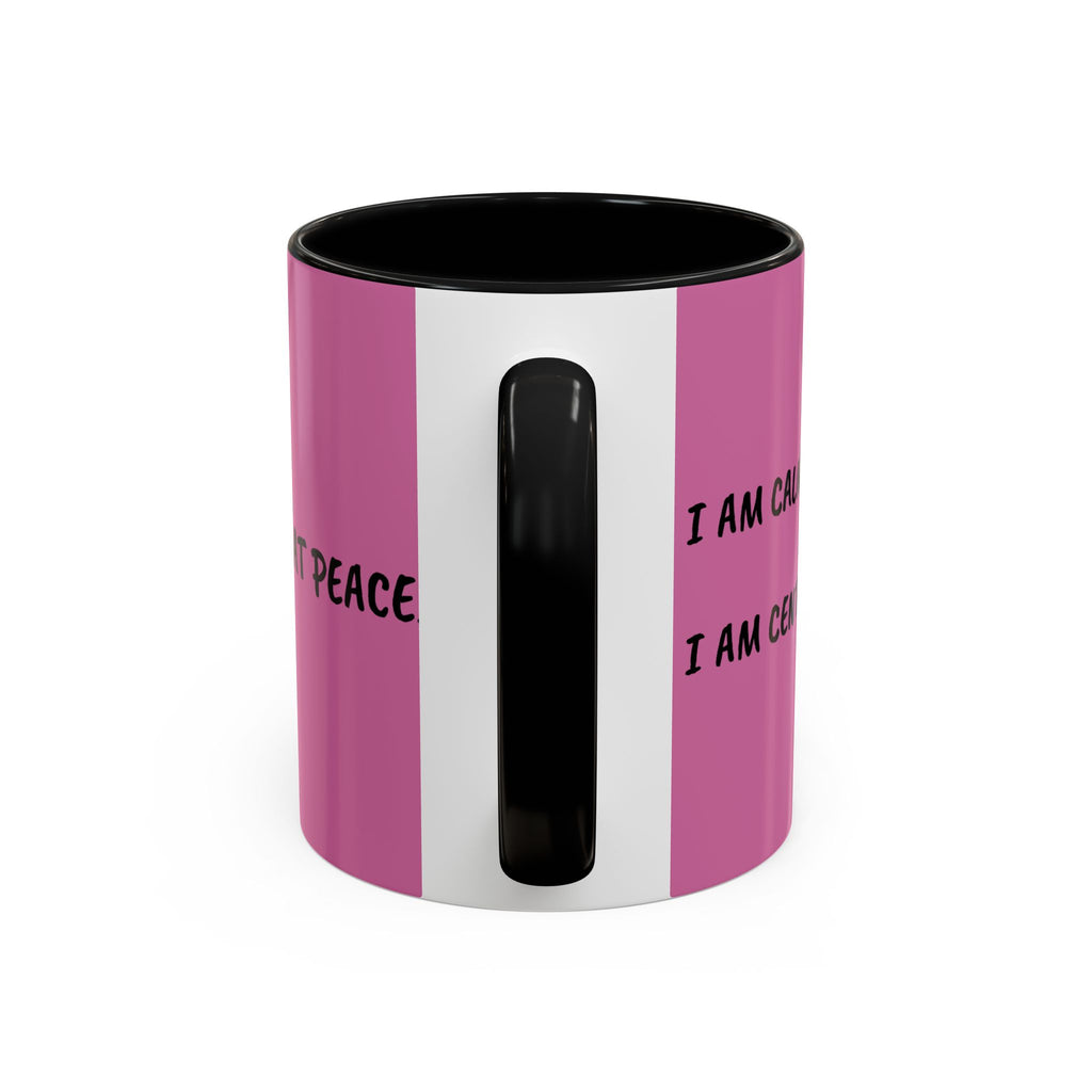 Hedgehog Sunflower Coffee Mug — "I Am At Peace" Accent Ceramic Mug
