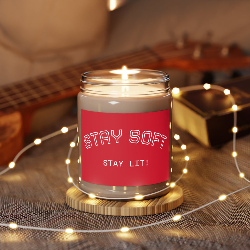 Stay Soft Soy Candle – 9oz Scented Jar (Stay Lit!)