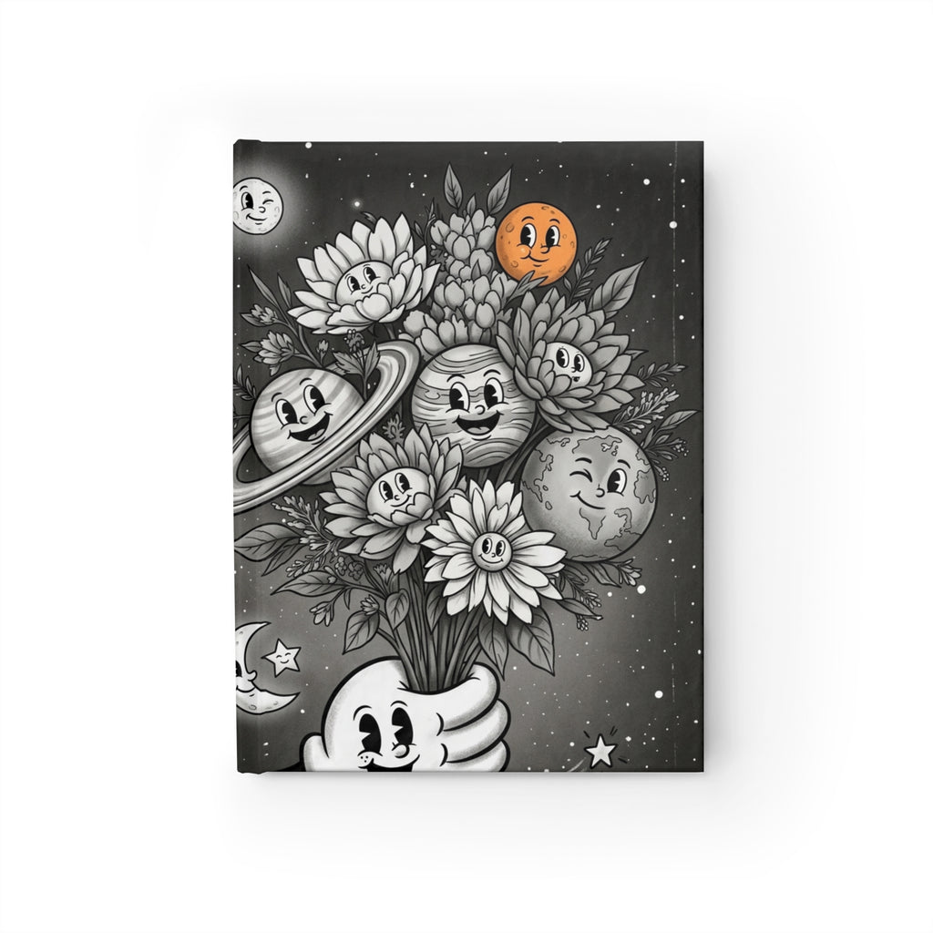 Cosmic Floral Journal — Ruled-Lined Notebook