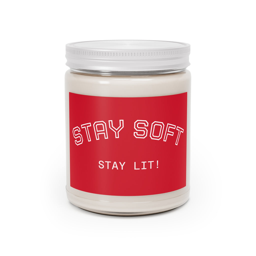 Stay Soft Soy Candle – 9oz Scented Jar (Stay Lit!)