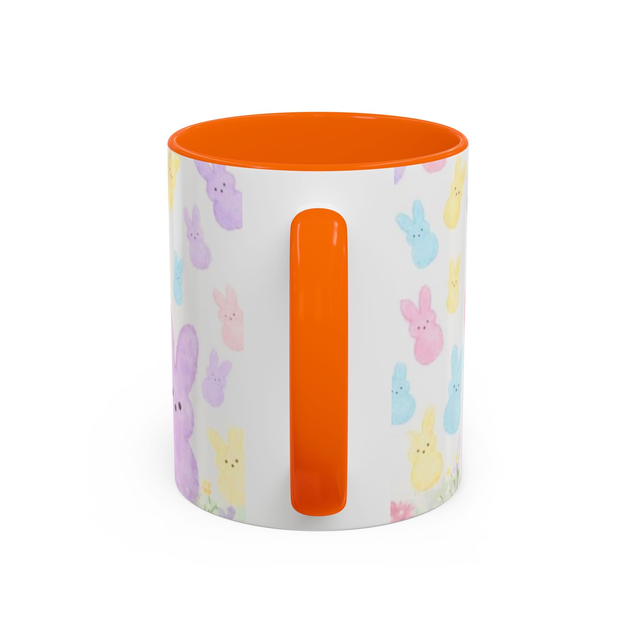 Pastel Peeps Easter Coffee Mug — Cute Bunny Pattern Accent Mug (11/15oz)