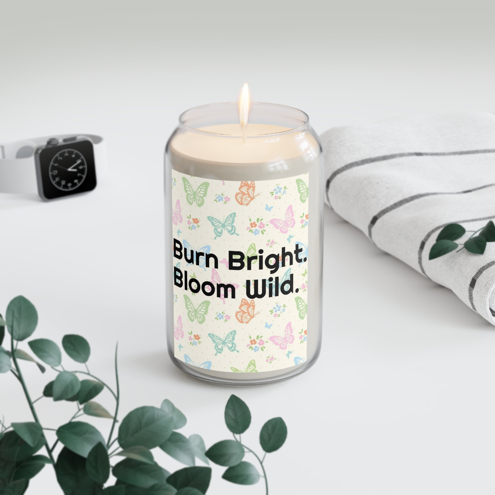 Bloom Wild Soy Candle – "Burn Bright, Bloom Wild" 13.75oz Scented Jar