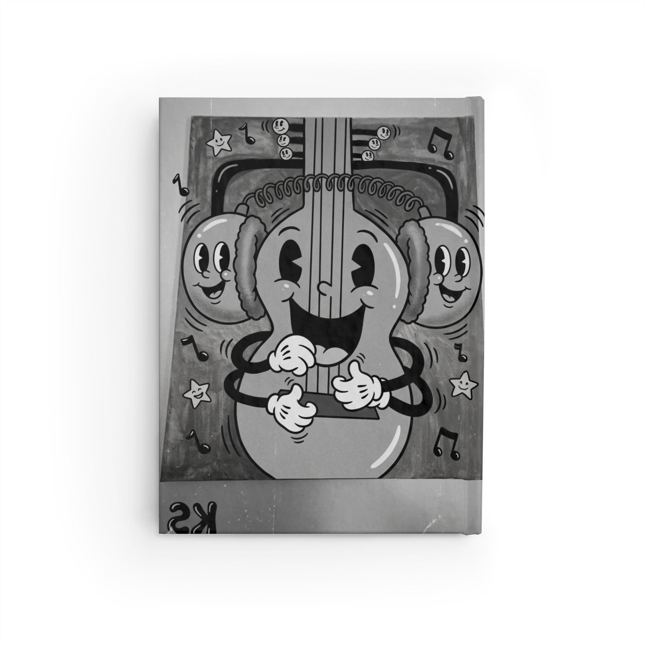 Music Lover Journal - Cute Guitar Character Ruled Notebook