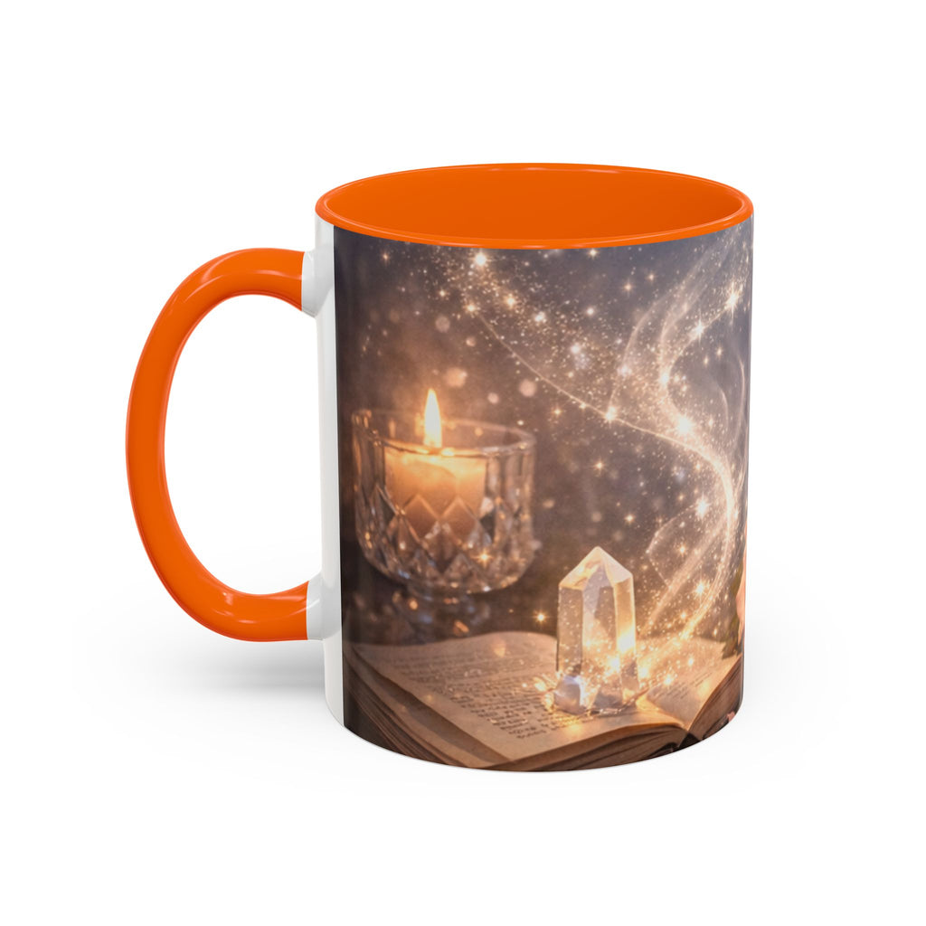 Vintage Rose & Perfume Accent Coffee Mug — Sparkling Floral 11/15oz