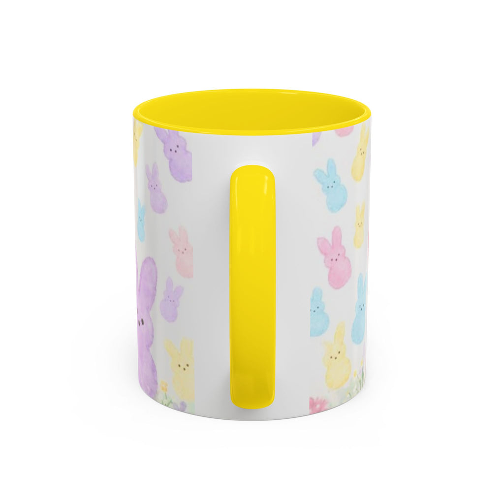 Pastel Peeps Easter Coffee Mug — Cute Bunny Pattern Accent Mug (11/15oz)