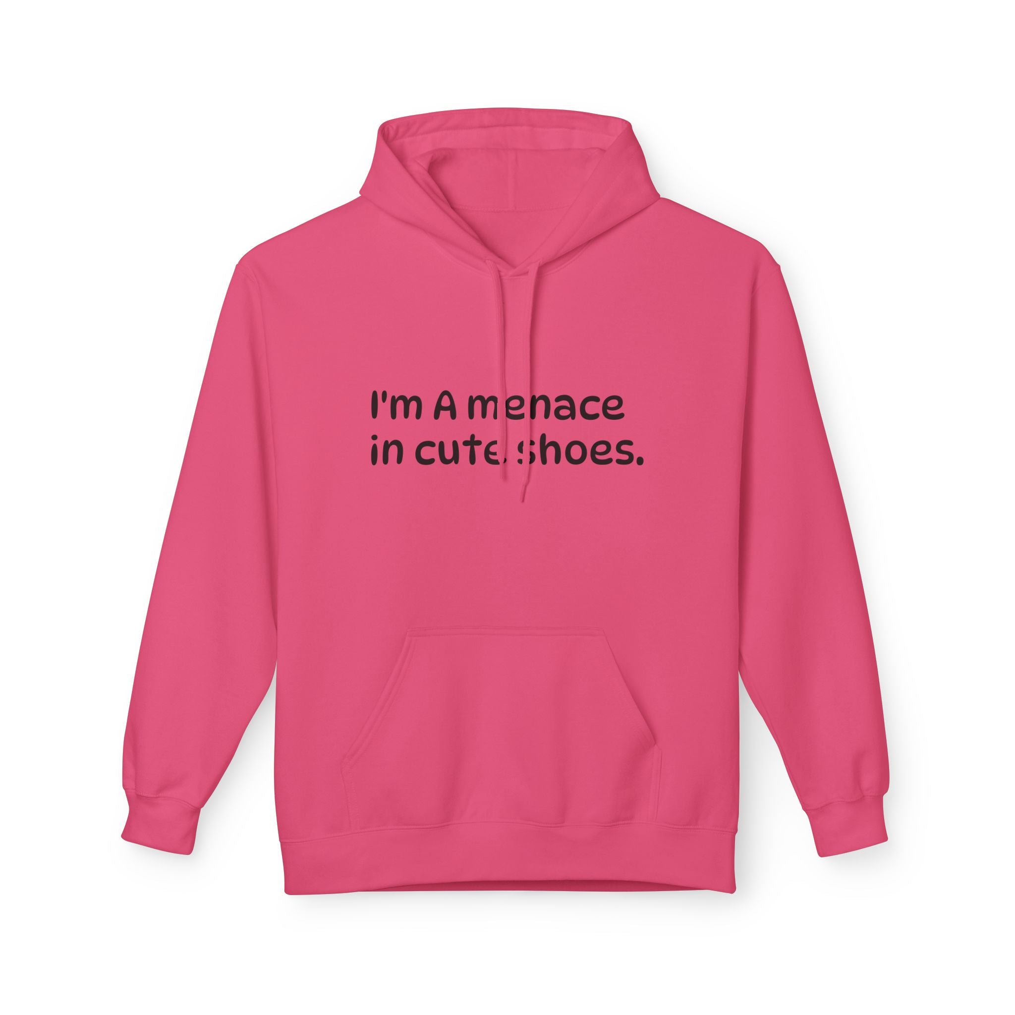 Hoodie - "I'm a Menace in Cute Shoes" Floral Pop Art Graphic Hoodie