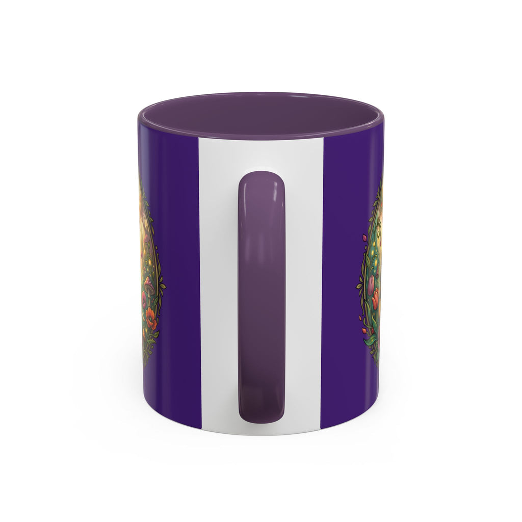 Elephant & Tulips Accent Coffee Mug — Floral Elephant Ceramic Mug (11/15oz)