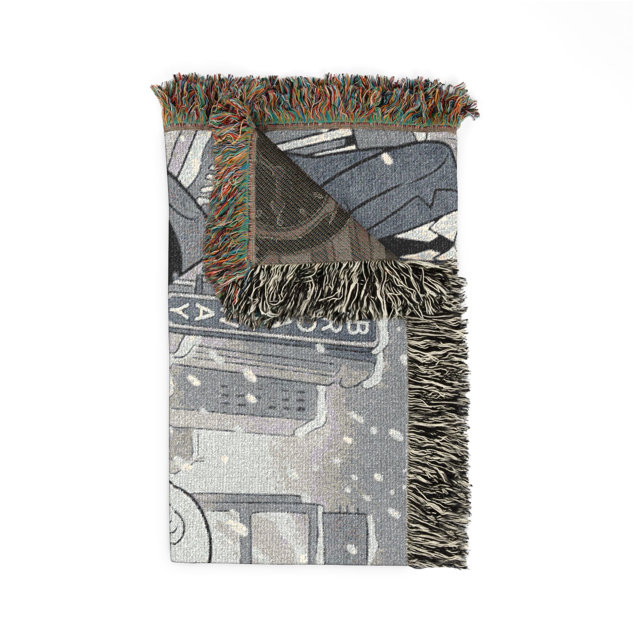 Vintage Movie Night Woven Blanket — Retro Film Stars Throw for Cozy Home & Gifts