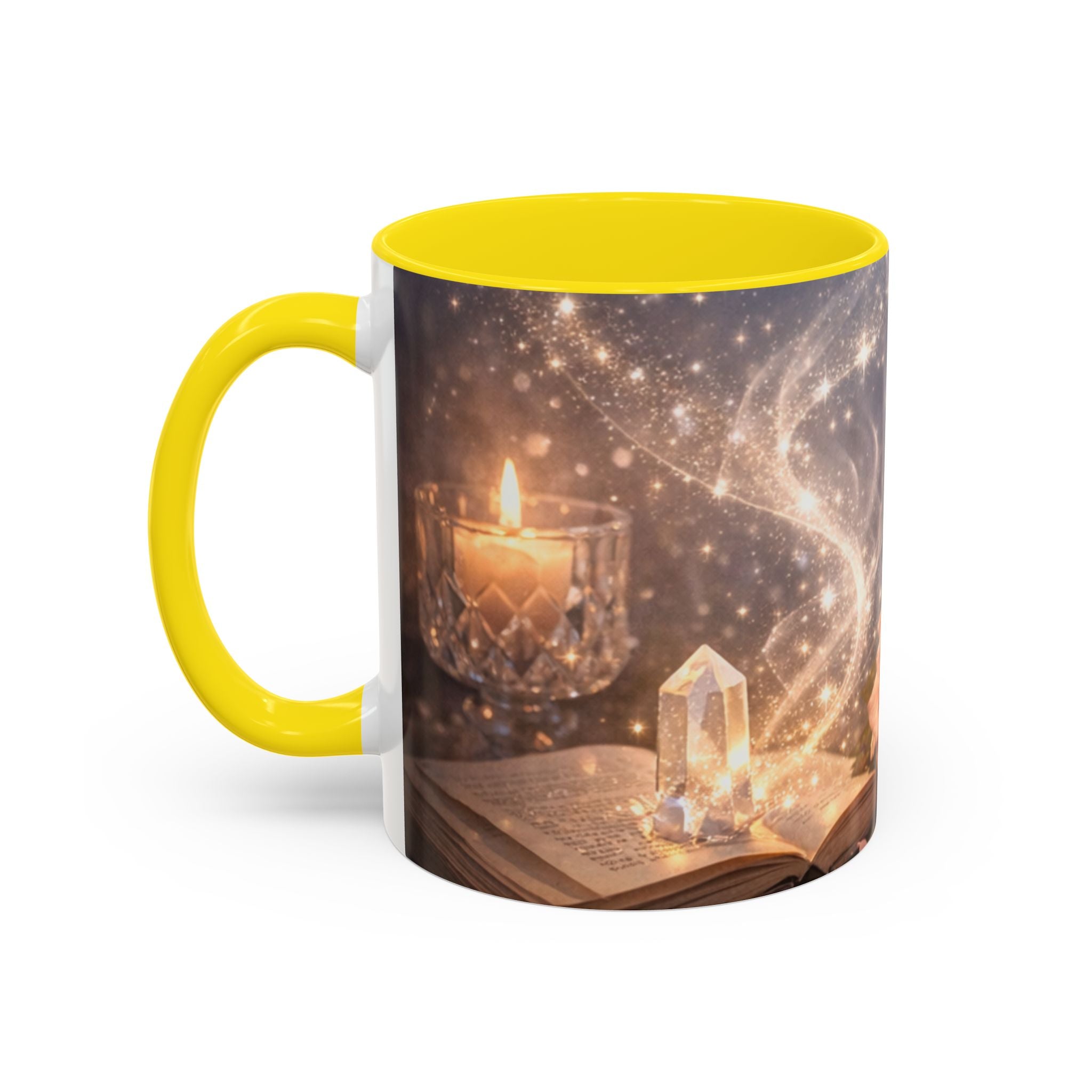 Vintage Rose & Perfume Accent Coffee Mug — Sparkling Floral 11/15oz