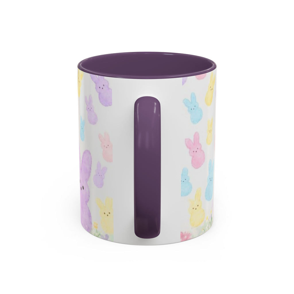 Pastel Peeps Easter Coffee Mug — Cute Bunny Pattern Accent Mug (11/15oz)
