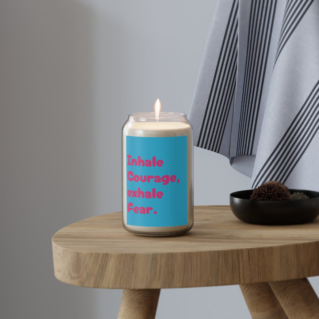 Soy Candle — "Inhale Courage, Exhale Fear" Motivational Scented Candle (13.75 oz)