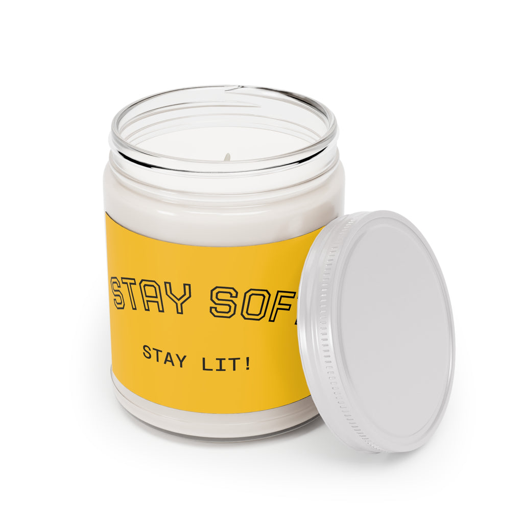 Stay Soft Soy Candle – 9oz Scented Jar (Stay Lit!)