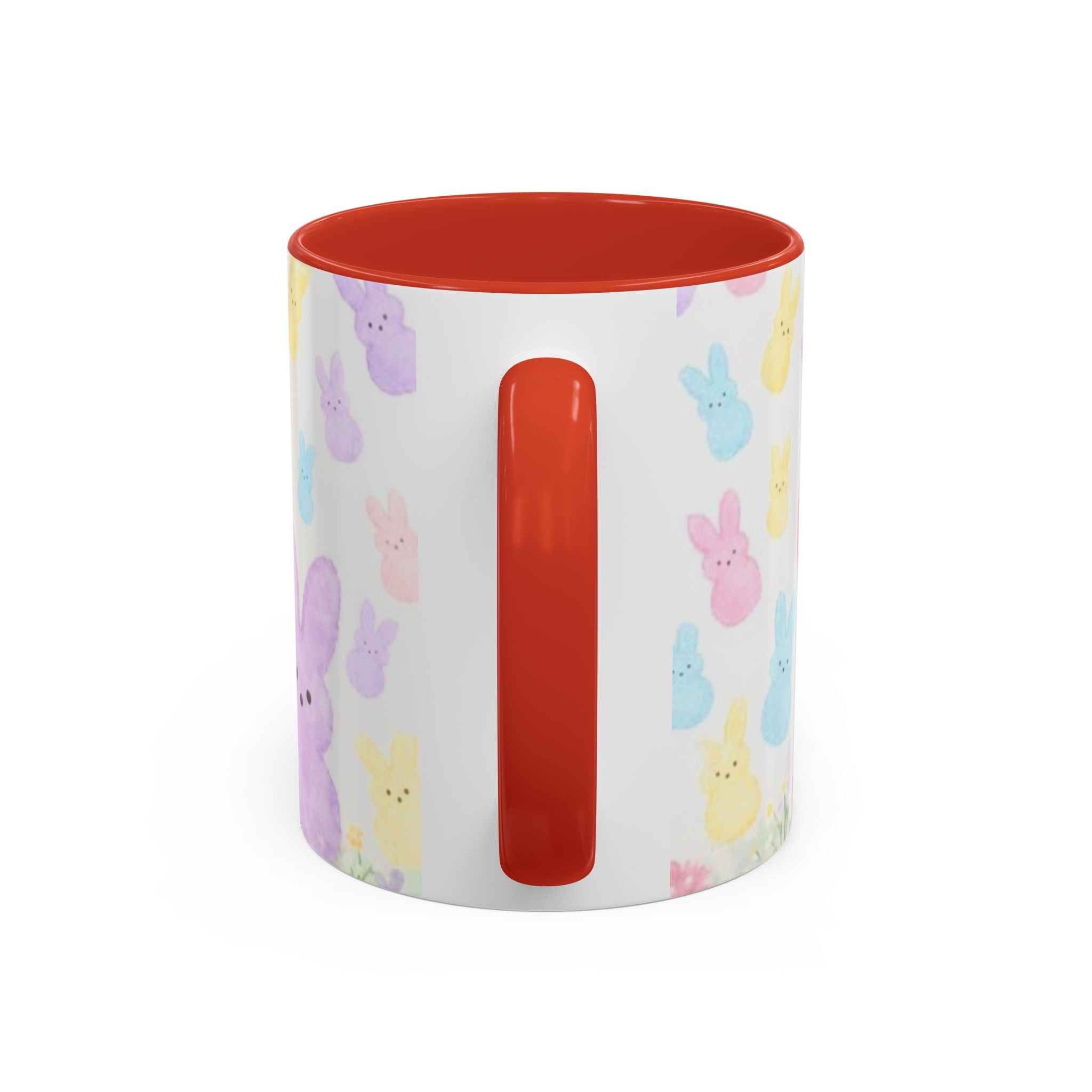 Pastel Peeps Easter Coffee Mug — Cute Bunny Pattern Accent Mug (11/15oz)