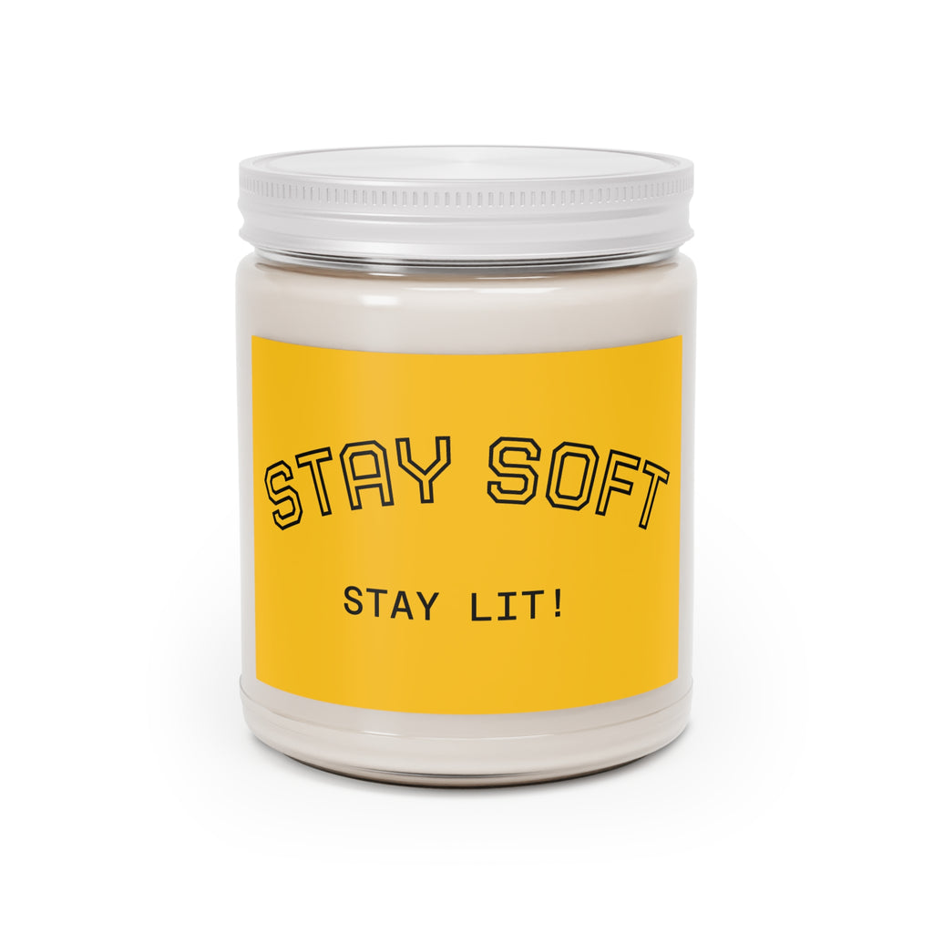 Stay Soft Soy Candle – 9oz Scented Jar (Stay Lit!)