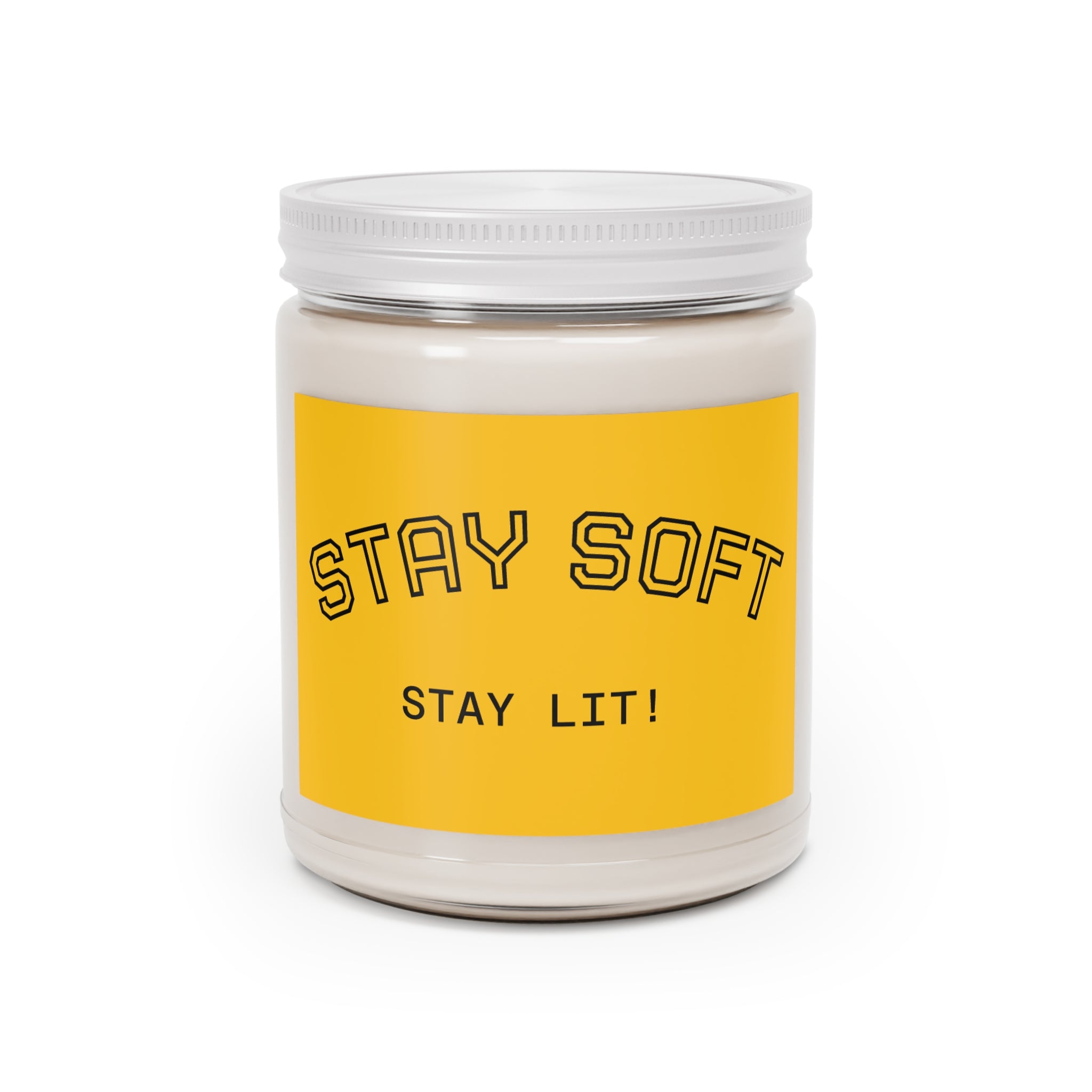 Stay Soft Soy Candle – 9oz Scented Jar (Stay Lit!)