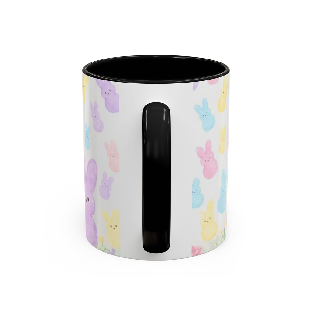 Pastel Peeps Easter Coffee Mug — Cute Bunny Pattern Accent Mug (11/15oz)