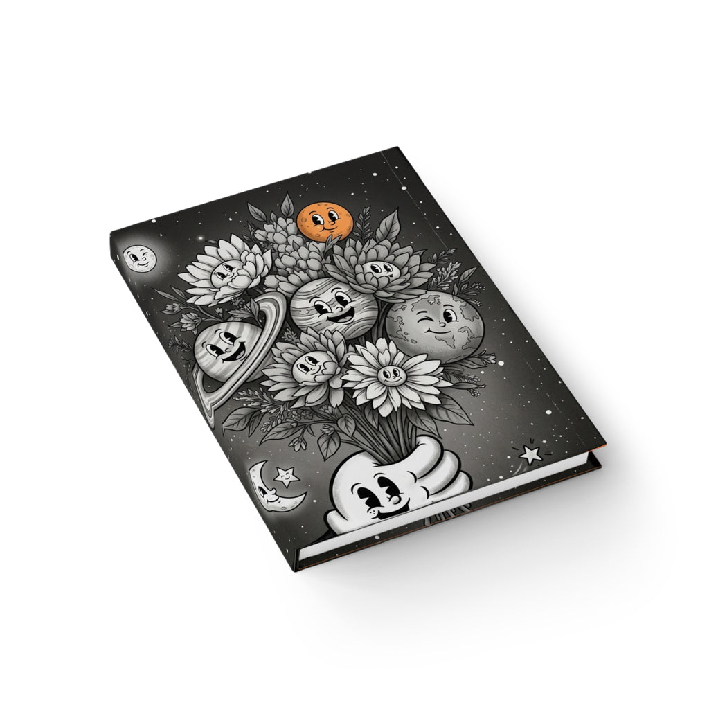 Cosmic Floral Journal — Ruled-Lined Notebook