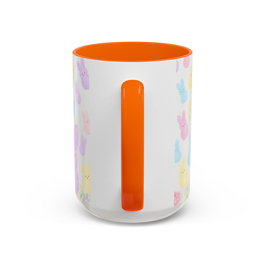 Pastel Peeps Easter Coffee Mug — Cute Bunny Pattern Accent Mug (11/15oz)