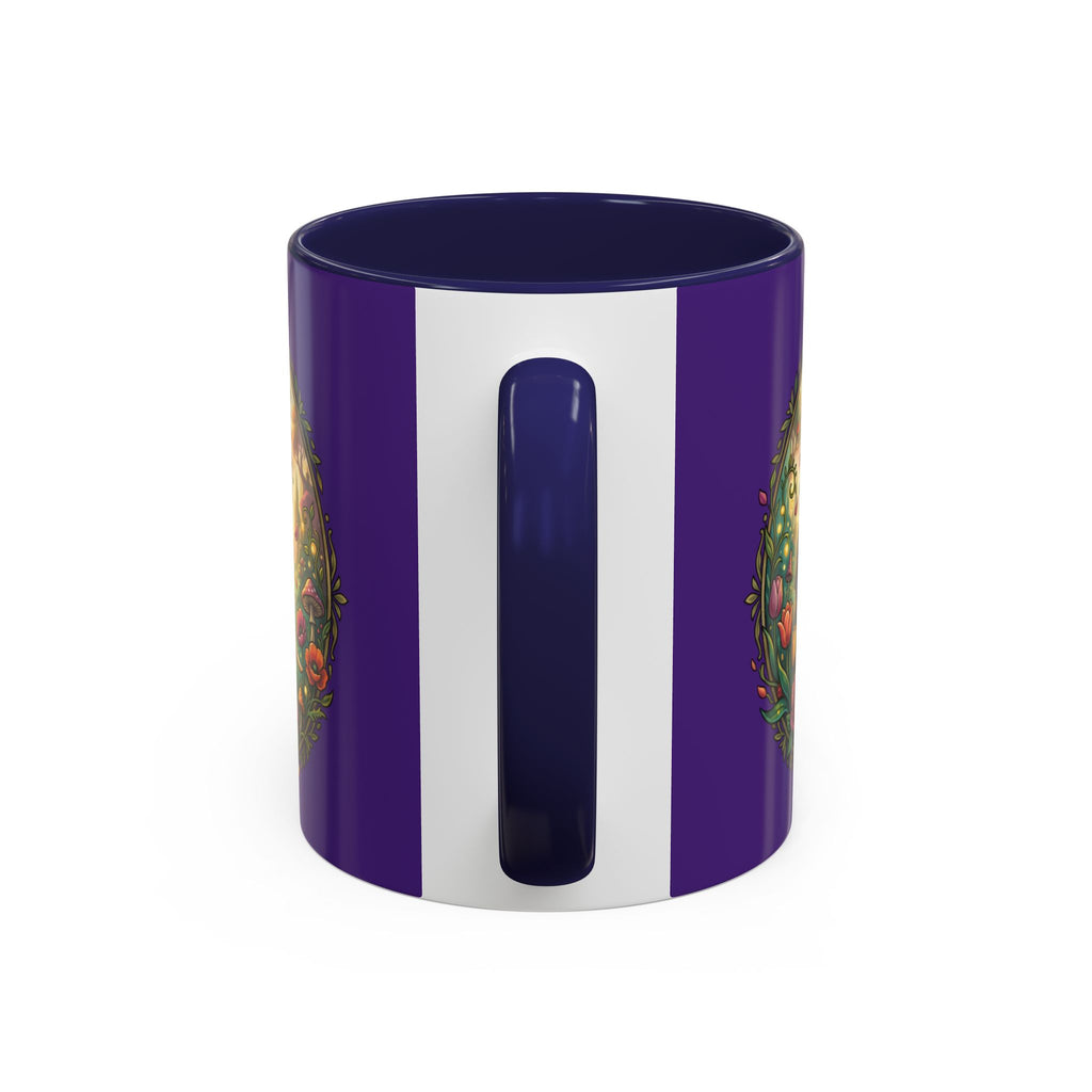 Elephant & Tulips Accent Coffee Mug — Floral Elephant Ceramic Mug (11/15oz)